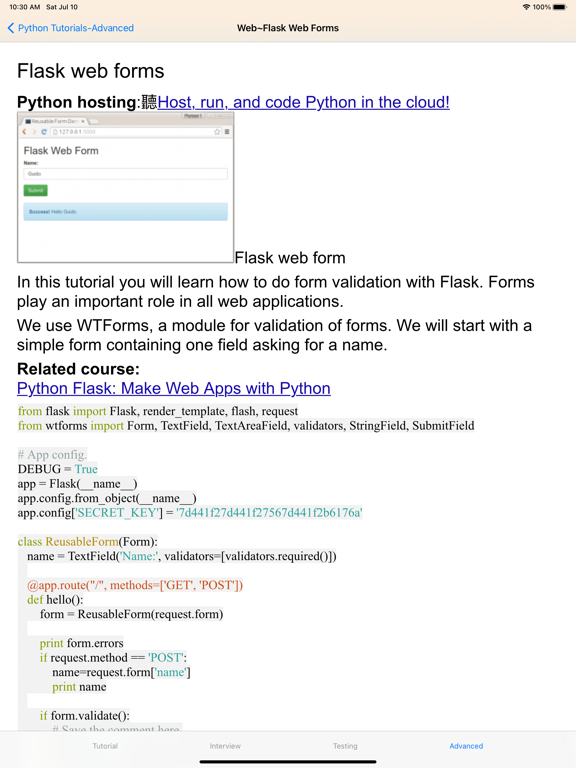 Screenshot #6 pour Tutorial for Python