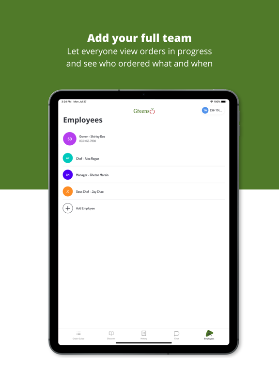 Mr Greens App iPad screenshot 1 - Food & Drink app