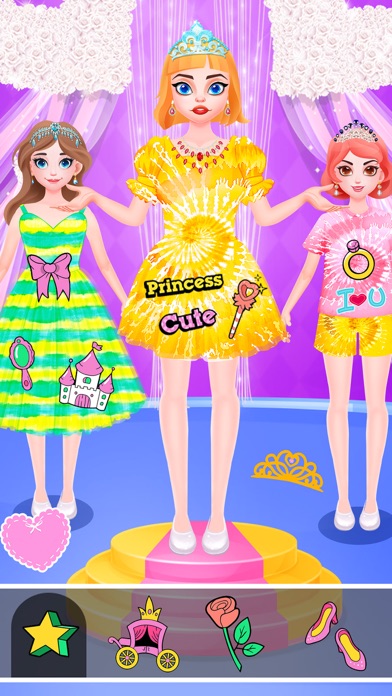 Princess Tie Dye Fashion Run Screenshot