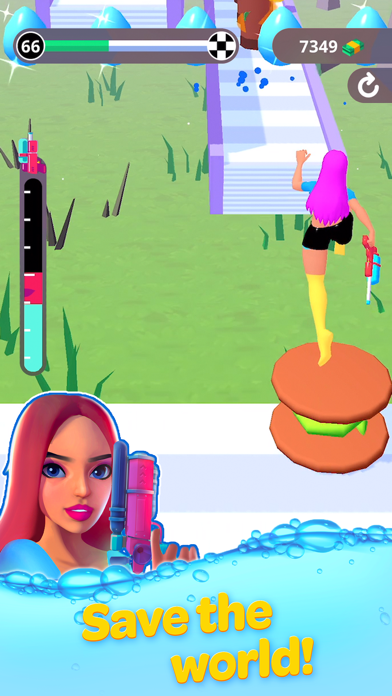 Squirt Gun Girl: Garden Runner Screenshot