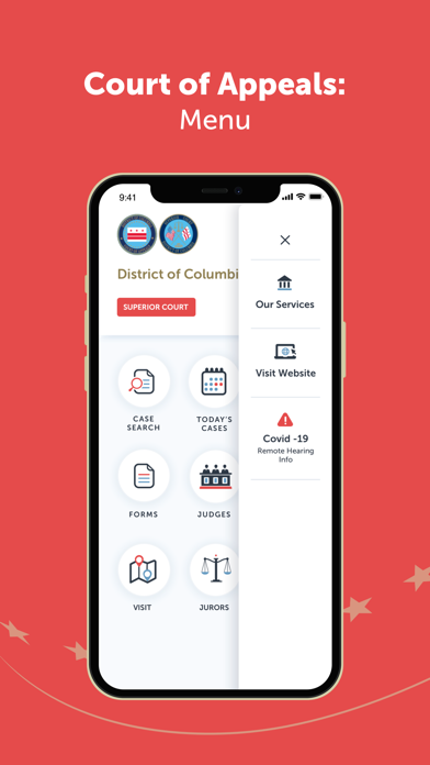 DC Courts Mobile Screenshot