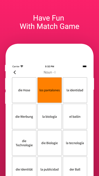 Practice German Spanish Words Screenshot
