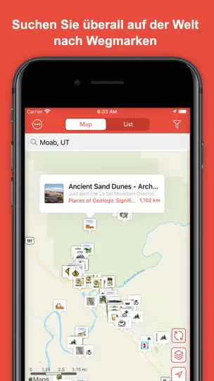 Screenshot von Waymarkly - A Waymarking App auf dem iPhone 1