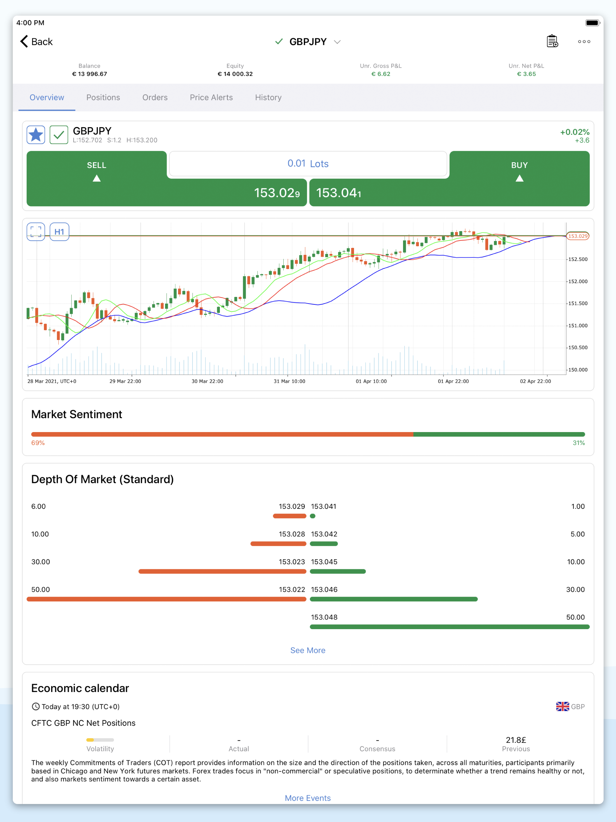 VARIANSE cTrader screenshot 8
