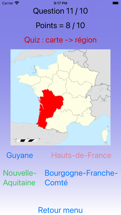 Quiz régions de France Screenshot