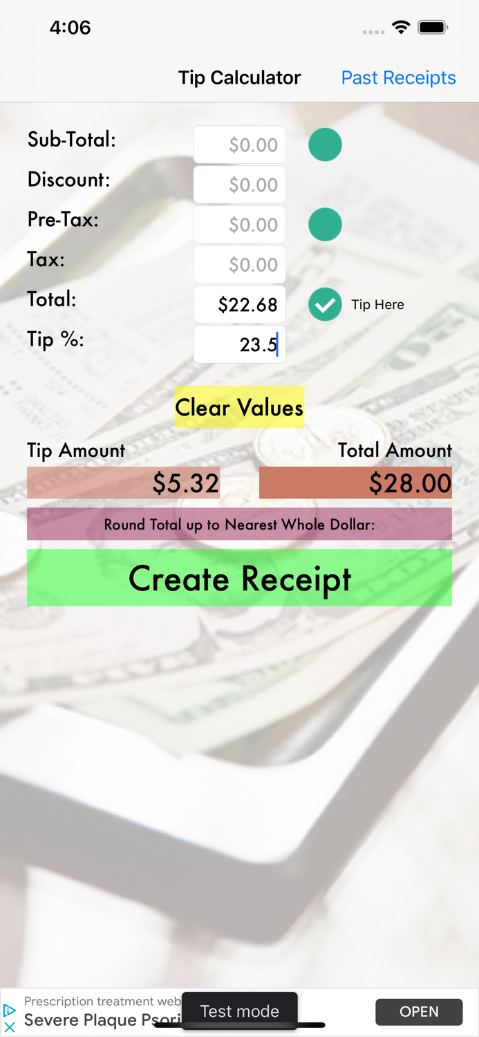 Tip Calculator plus History