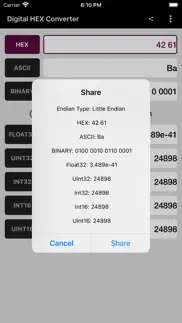 digital hex converter iphone bildschirmfoto 4