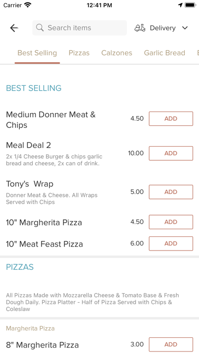 Tonys Pizza N Kebab Screenshot
