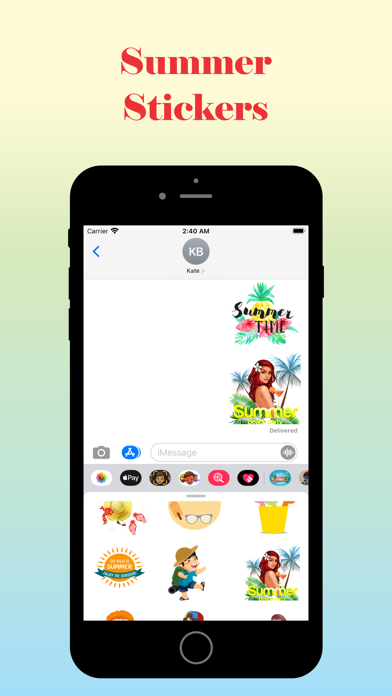 Summer Beach Stickers Screenshot