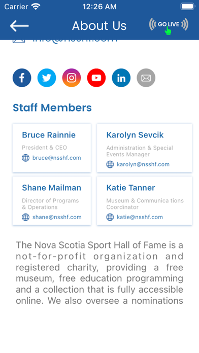 Screenshot #2 pour Nova Scotia Sport Hall Fame