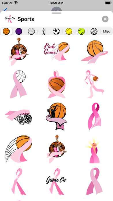 Breast Cancer Sport Ribbons Screenshot