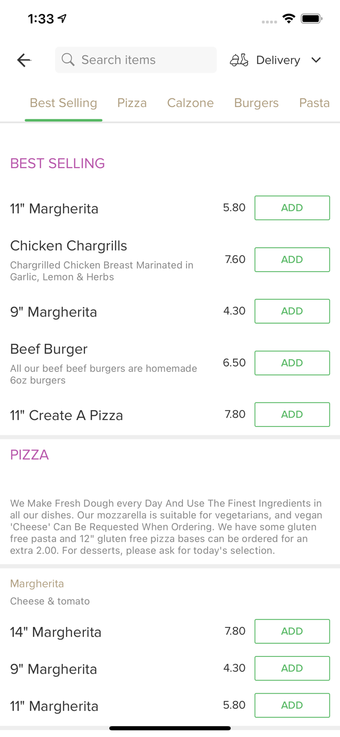 Origano Pizza And Grill