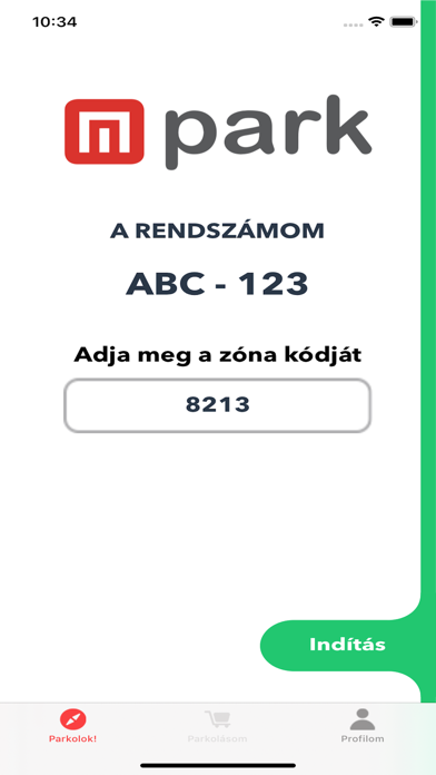 MparkParkolas Screenshot