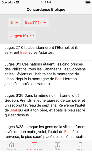 Concordance Biblique Screenshot