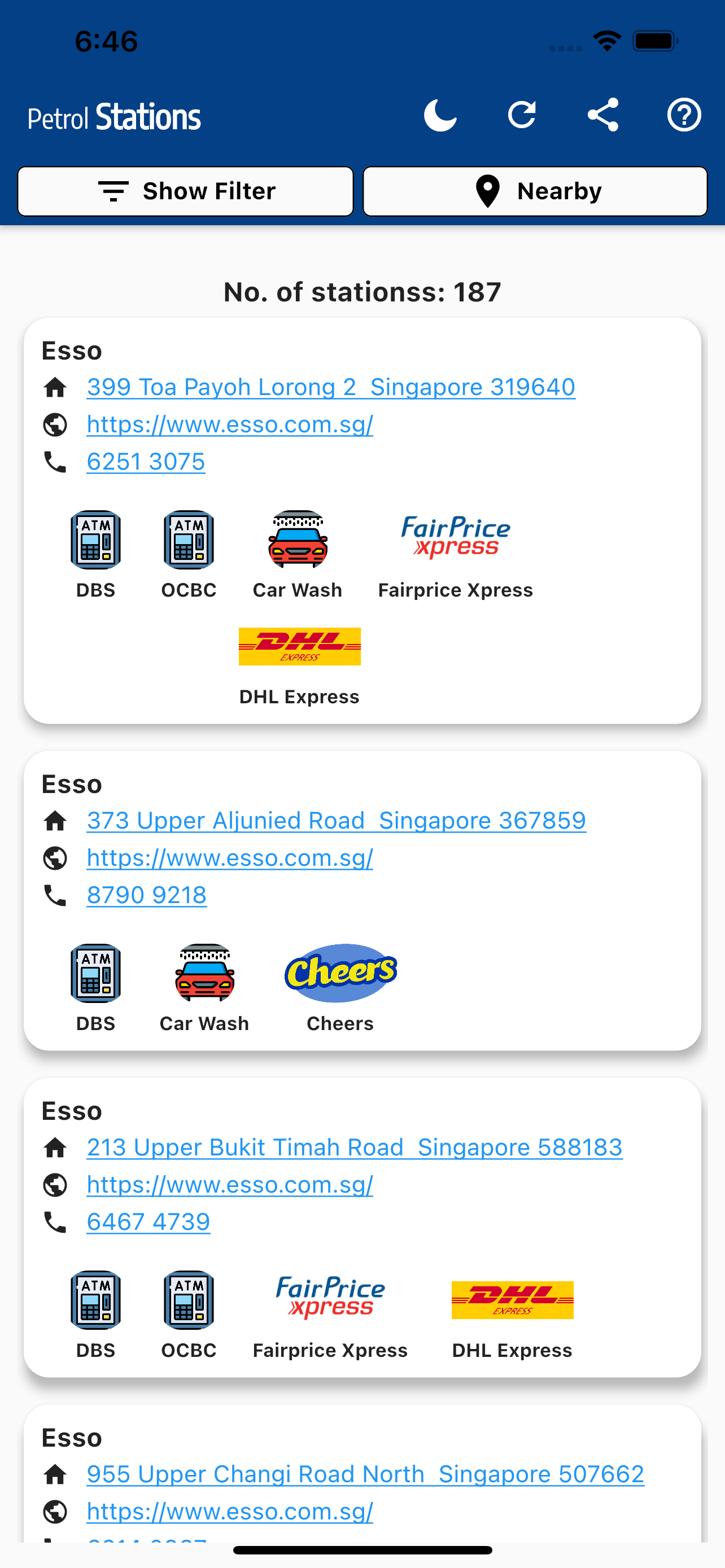 Petrol Stations @ SG