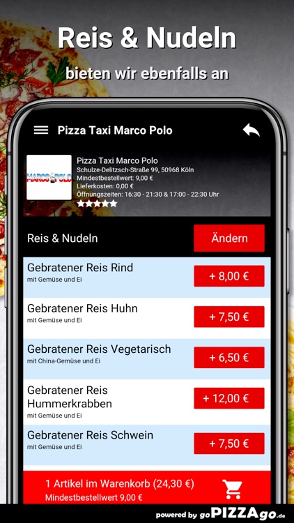 Pizza Taxi Marco Polo Köln screenshot-5