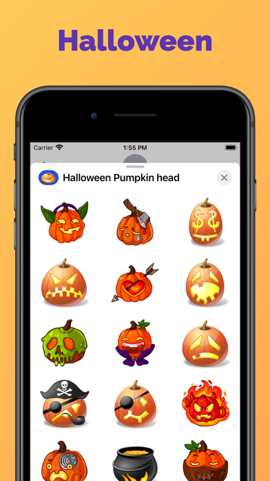 Screenshot #1 pour Halloween - Pumpkin emoji pack
