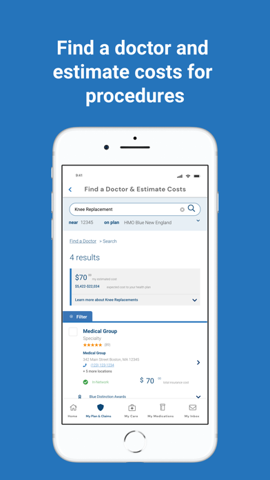 BCBSMA MyBlue Member App Screenshot
