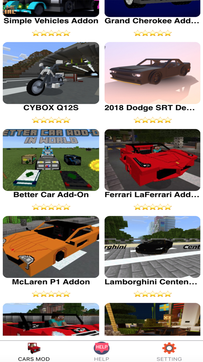 Cars Mod For Minecraft PE