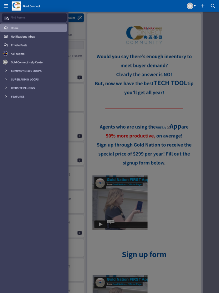 Gold Connect for RE-MAX Gold