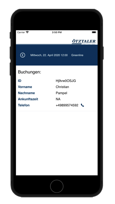 Ötztaler Shuttle App Screenshot