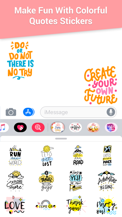 Screenshot #3 pour Colorful Quotes Stickers