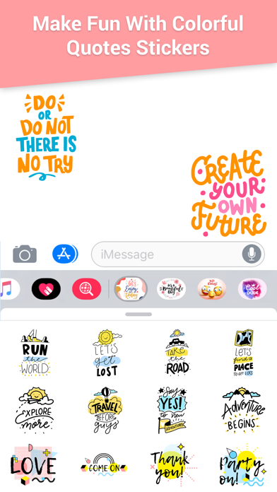 Colorful Quotes Stickersのおすすめ画像3