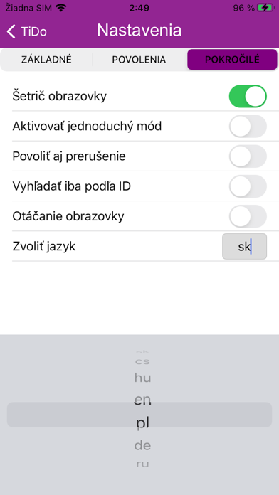 Dochádzkový systém TiDo Screenshot