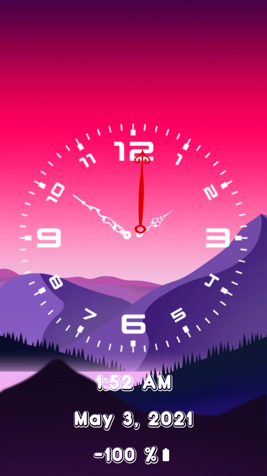 #5. Analog Clock-OLEDX Large Clock (iOS) Av: Muhammad Yasin Javed