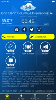 columbus airport (cmh) + radar iphone screenshot 1