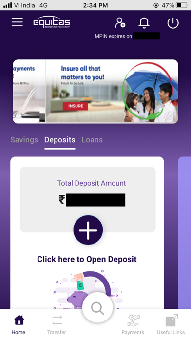 Equitas Mobile Banking Screenshot
