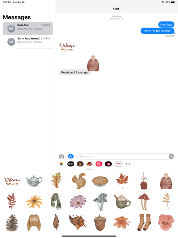 Screenshot #4 pour Autumn Sticker
