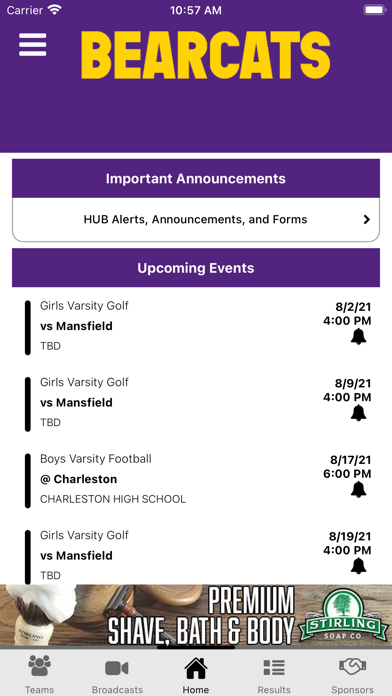 Booneville Bearcats Athletics Screenshot