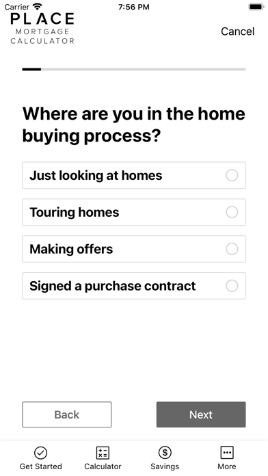 PLACE Mortgage Calculator Screenshot