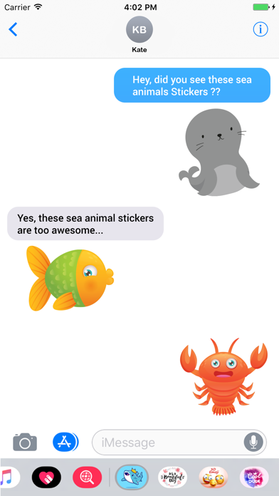 Screenshot #3 pour Sea Animals Stickers Pack