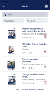 Mahle Catalog screenshot