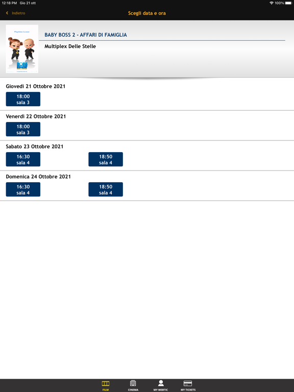 Screenshot #6 pour Webtic Multiplex Delle Stelle