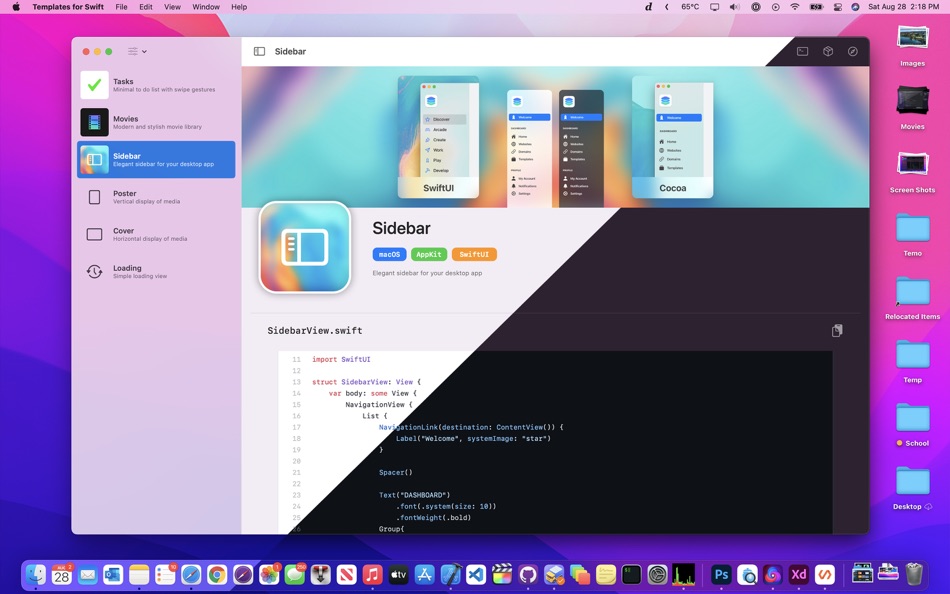 #3. Templates for Swift (macOS) 作者: Justin Bush