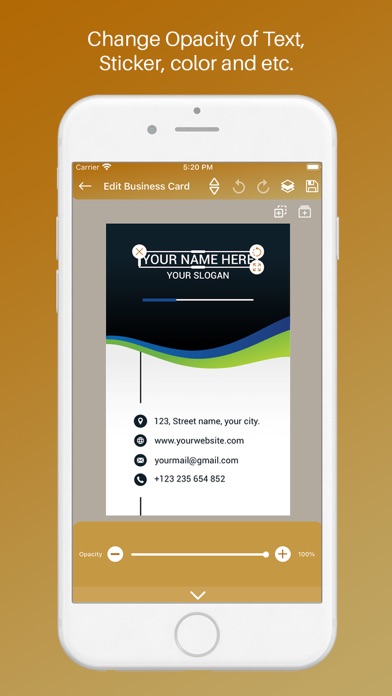 Business Card Design Maker Screenshot