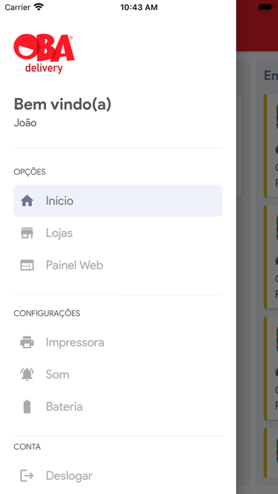 Oba Delivery Empresa Screenshot
