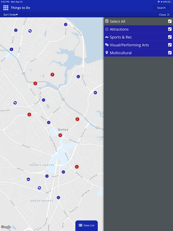 Discover Quincy Massachusetts iPad screenshot 4 - Travel app