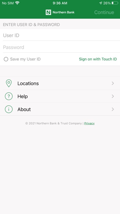 NBTC Mobile Banking Screenshot