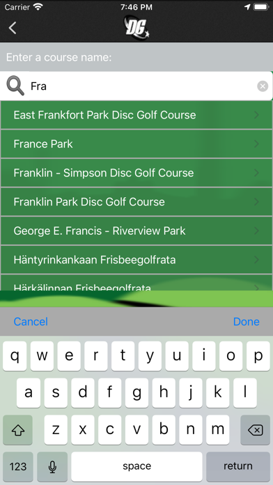 Disc Golf Score Keeper Screenshot