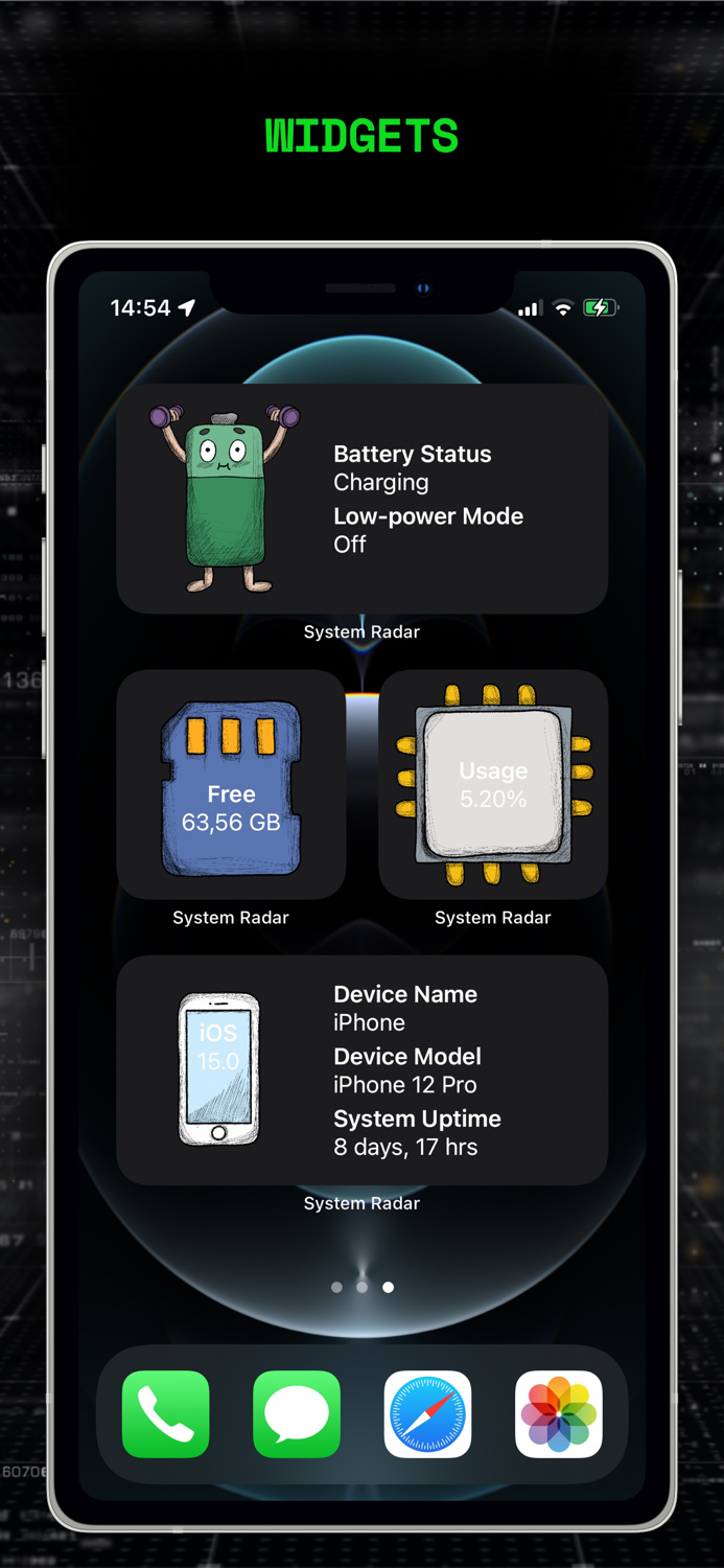 Battery and CPU Usage Widget
