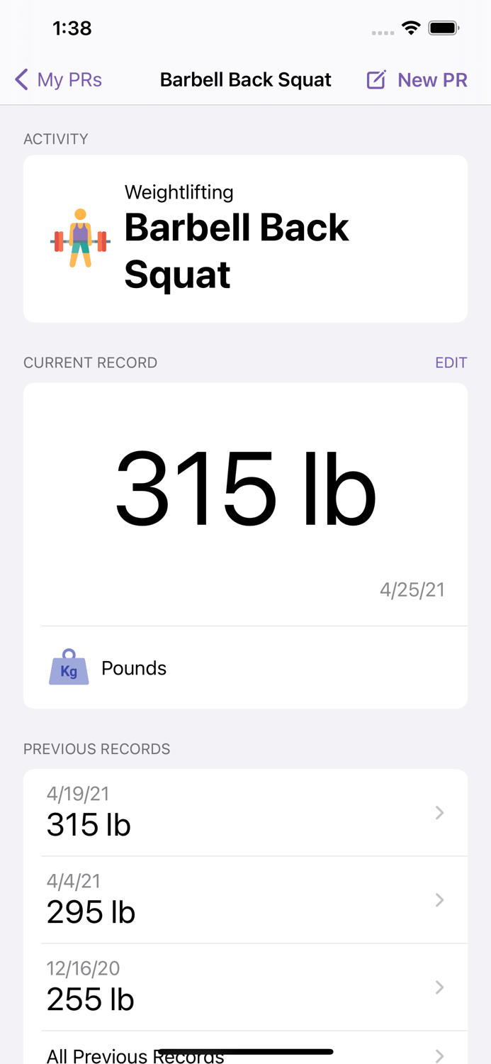 Personal Record Keeper 2