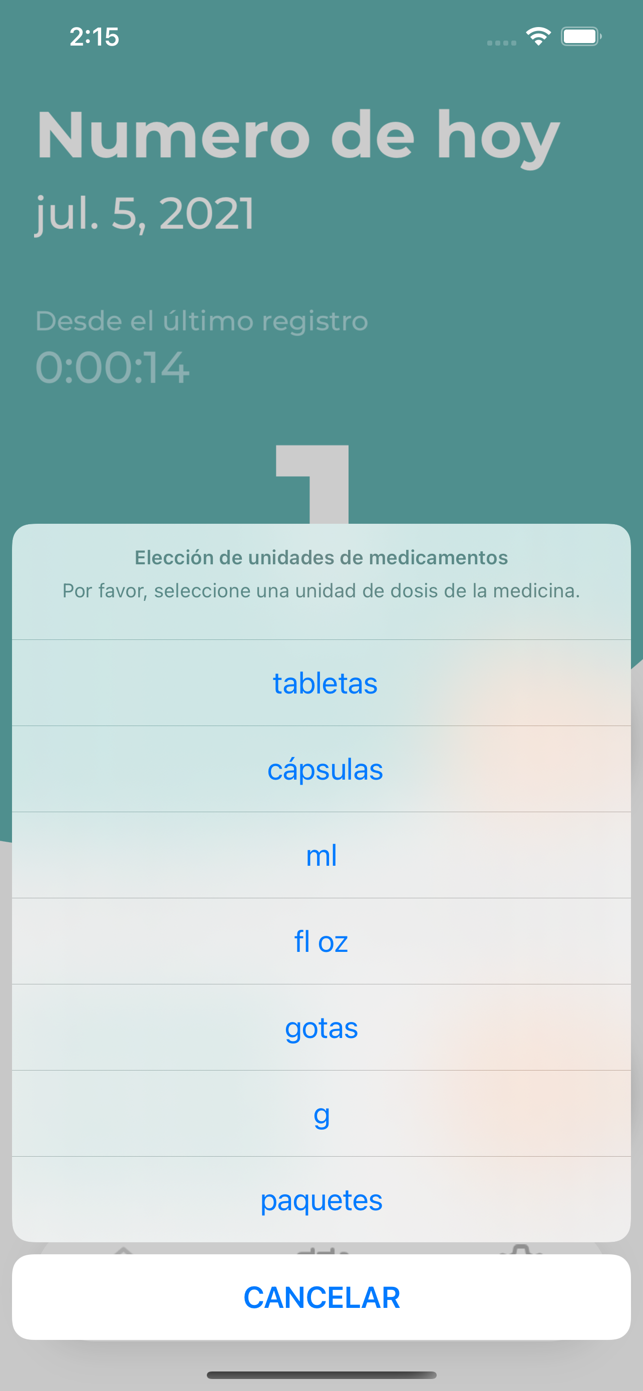 Registro de estreñimiento