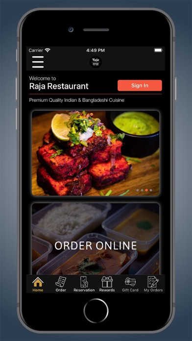 Raja Restaurant Screenshot
