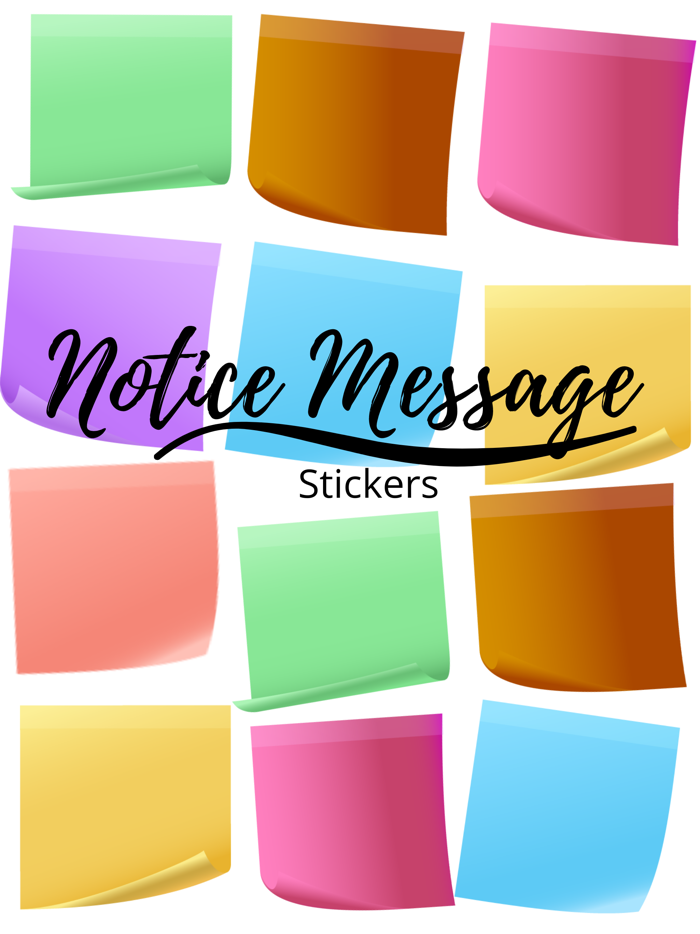 Notice Message Stickers