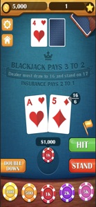 Blackjack 21! Casino Card Game screenshot #2 for iPhone