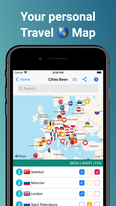 Places Been - Travel Tracker Screenshot